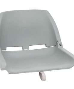 Set Sedile Barca Pieghevole 4pz Senza Cuscino Grigio 48x51x41cm