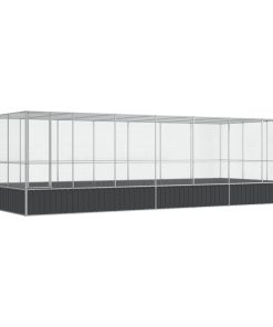 Voliera Con Estensione Argento 725x307x212 Cm In Acciaio