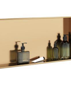 Nicchia Per Doccia Oro Spazzolato 62x32x9cm In Acciaio Inox