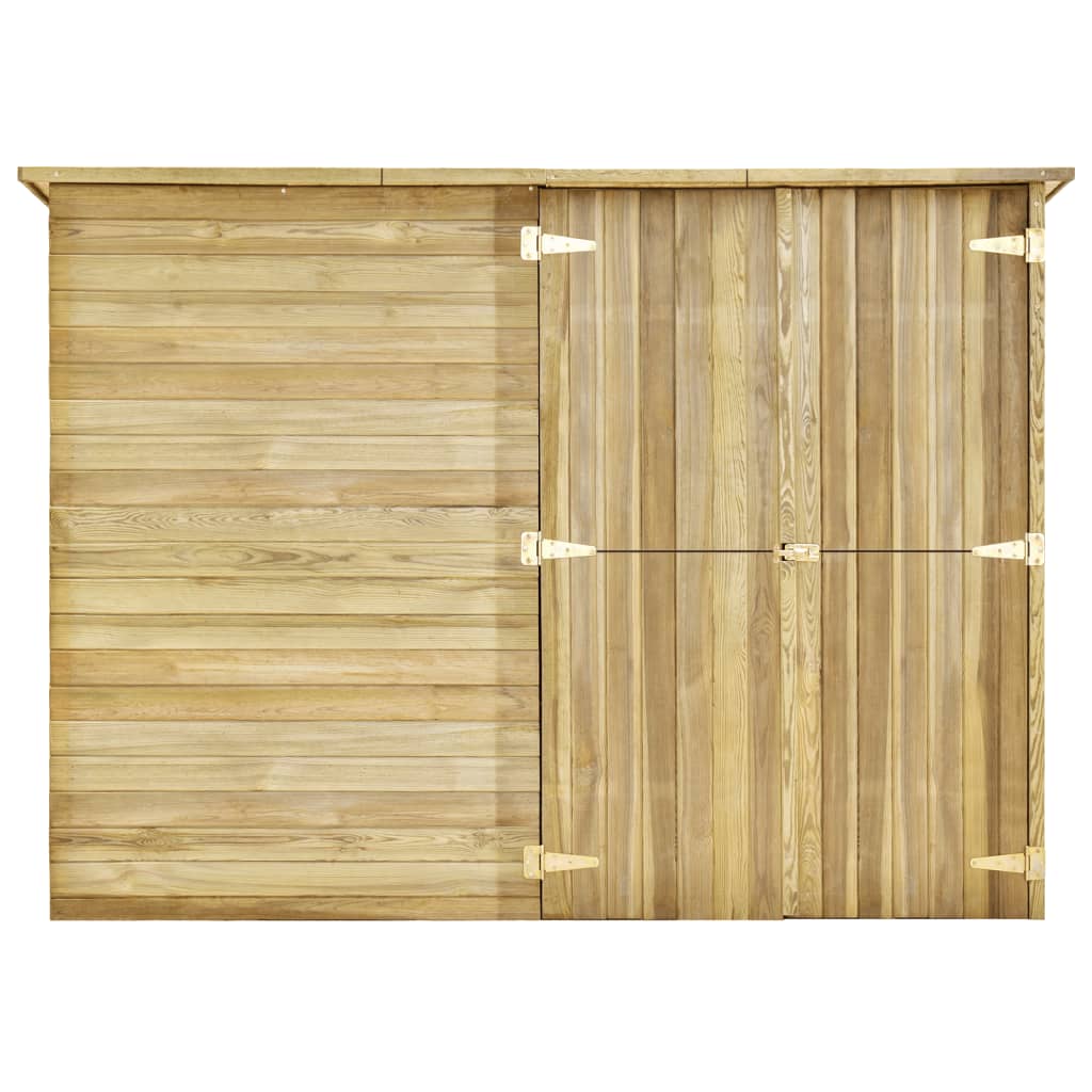 Capanno Giardino Per Biciclette 232x110x170 Cm Pino Impregnato