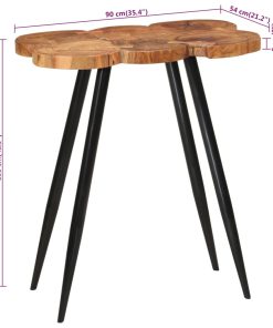 Tavolo Da Bar In Legno 90x54x105 Cm Legno Massello Di Acacia