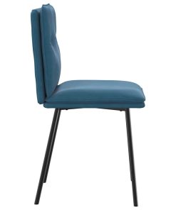 Sedie Da Pranzo 4 Pz Blu In Velluto