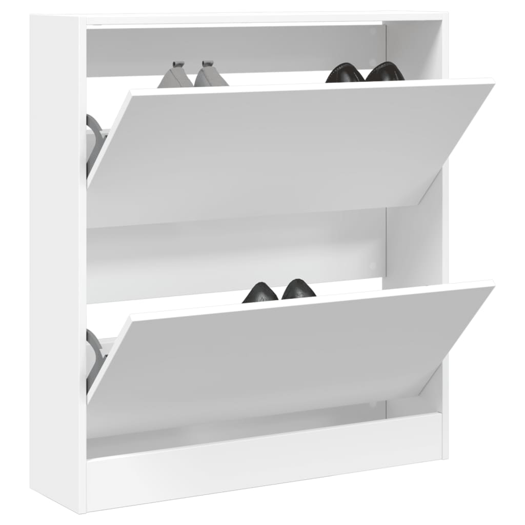 Scarpiera Bianca 80x21x87,5 Cm In Legno Multistrato - Image 4