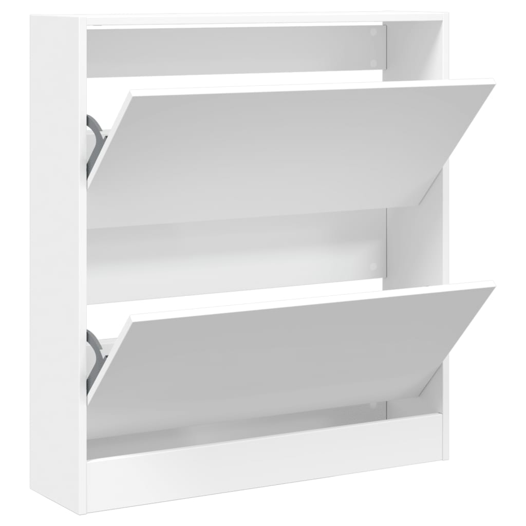Scarpiera Bianca 80x21x87,5 Cm In Legno Multistrato - Image 3