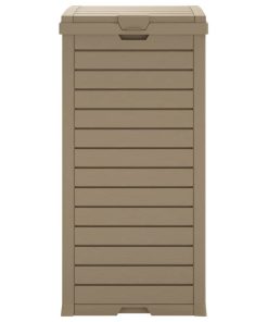 Cestino Per Rifiuti Da Esterno Marrone 41x41x86cm Polipropilene