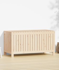Contenitore Da Giardino 121x55x64 Cm In Legno Massello Di Pino