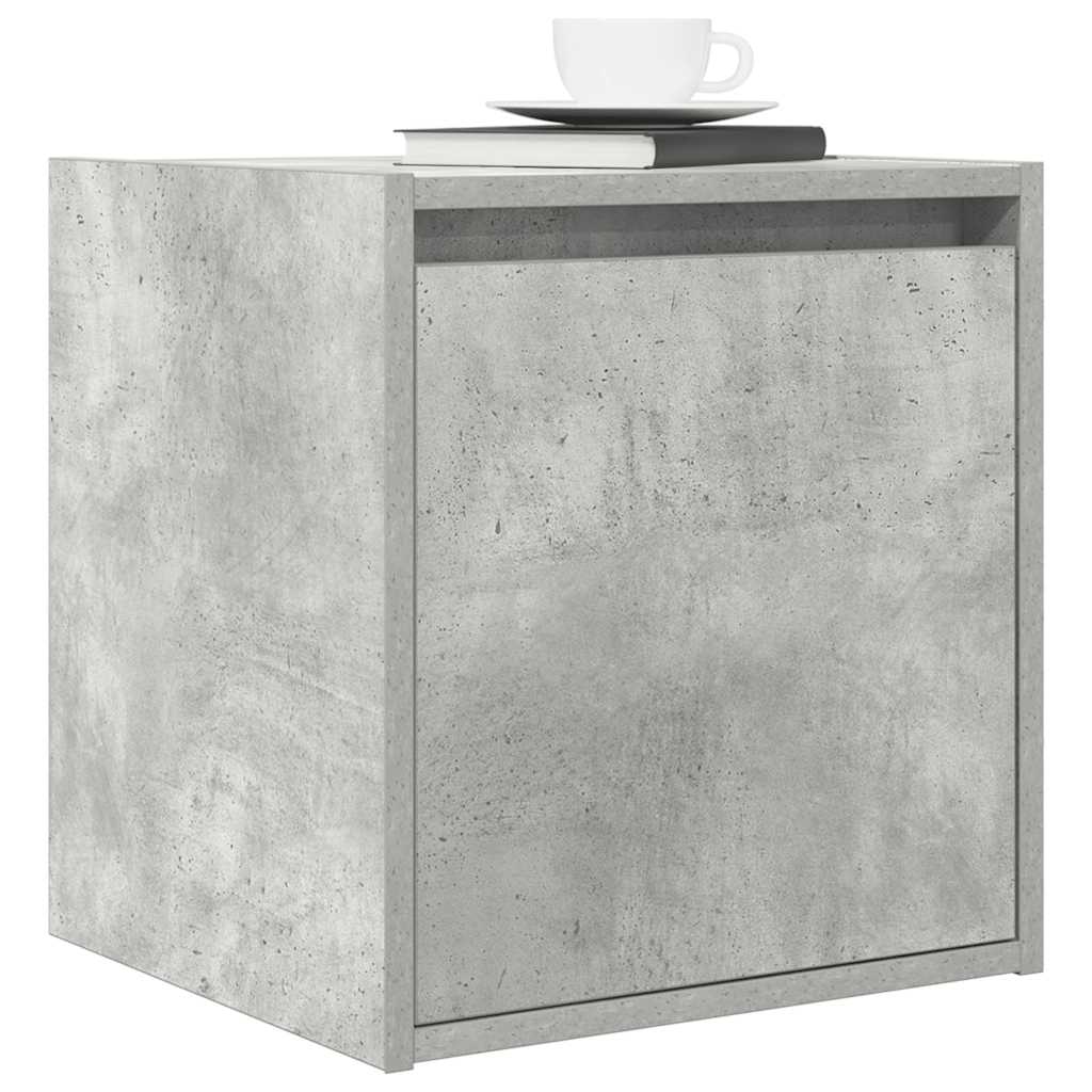 Comodino A Muro Grigio Cemento 38x34x40 cm
