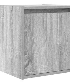 Comodini A Muro 2 Pz Grigio Sonoma 38x34x40 cm