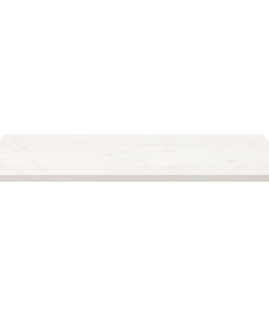 Piano Scrivania Bianco 110x55x2,5 Cm In Legno Massello Di Pino