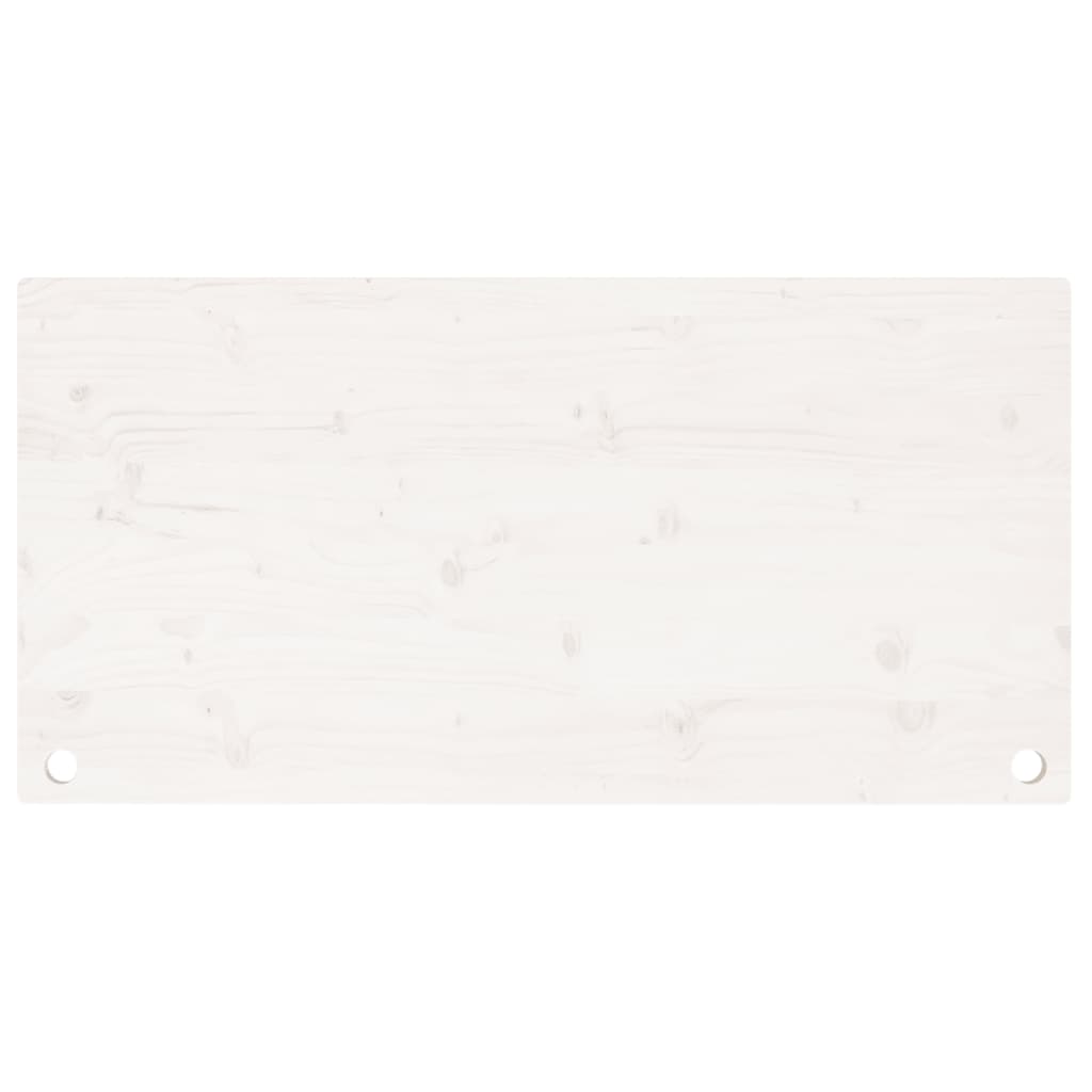 Piano Scrivania Bianco 110x60x2,5 Cm In Legno Massello Di Pino - Image 4
