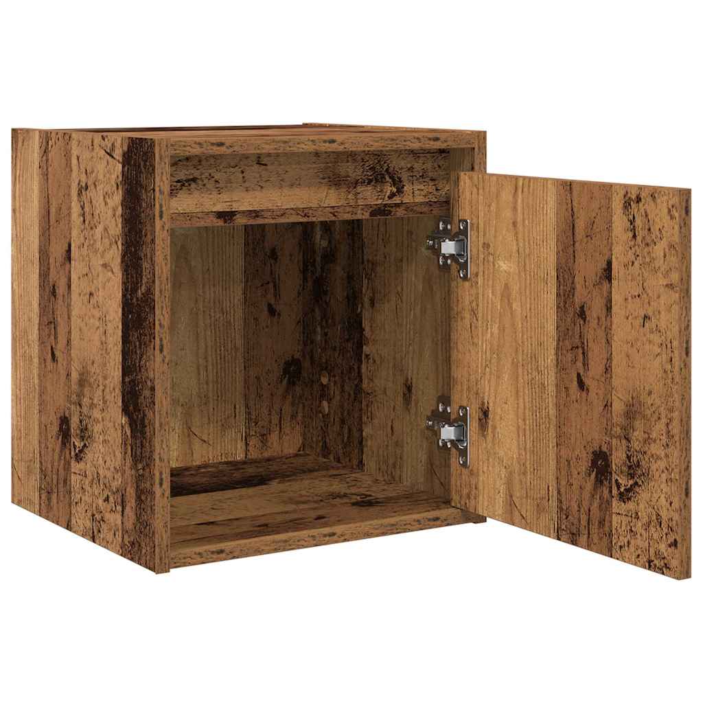 Comodino A Muro Legno Antico 38x34x40 cm - Image 3