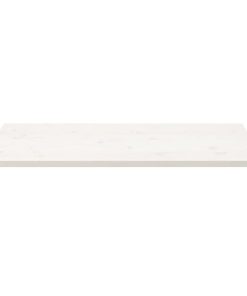 Piano Scrivania Bianco 110x60x2,5 Cm In Legno Massello Di Pino