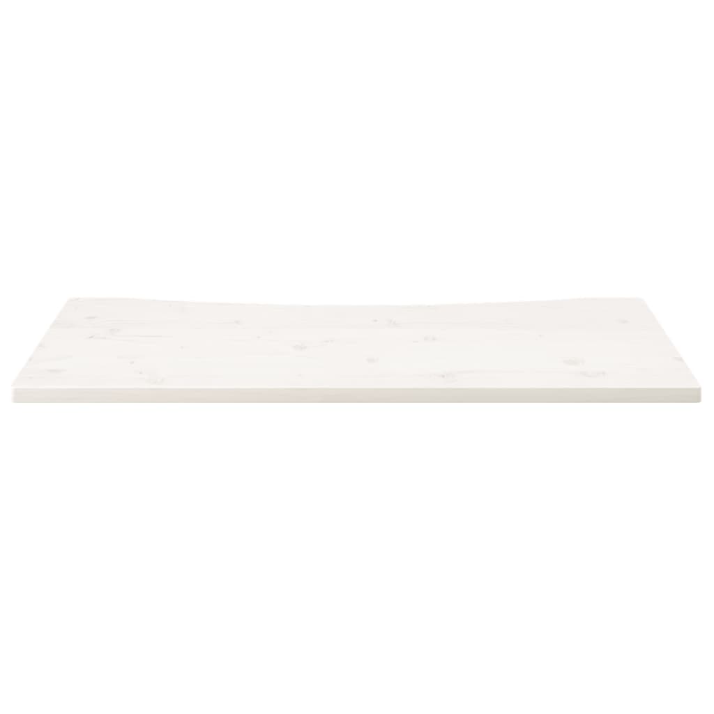 Piano Scrivania Bianco 110x55x2,5 Cm In Legno Massello Di Pino - Image 6