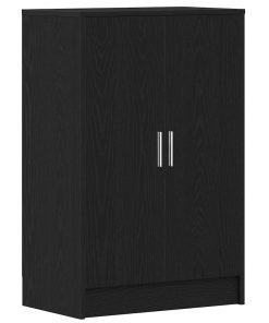 Scarpiera Rovere Rovere Nero 60x35x92 Cm In Legno Multistrato