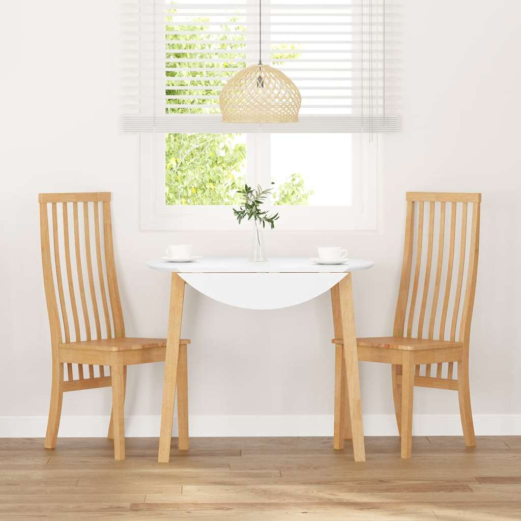 Sedie Da Pranzo 2 Pz In Legno Massello Di Hevea