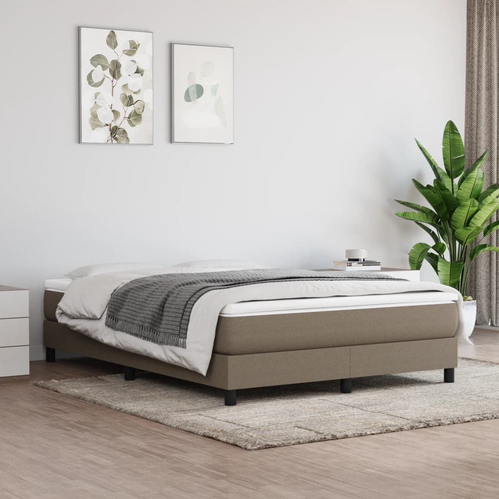 Materasso A Molle Grigio Tortora 140x190x20 Cm In Tessuto