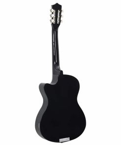 Chitarra Classica Cutaway Western Con 6 Corde Nera 38"