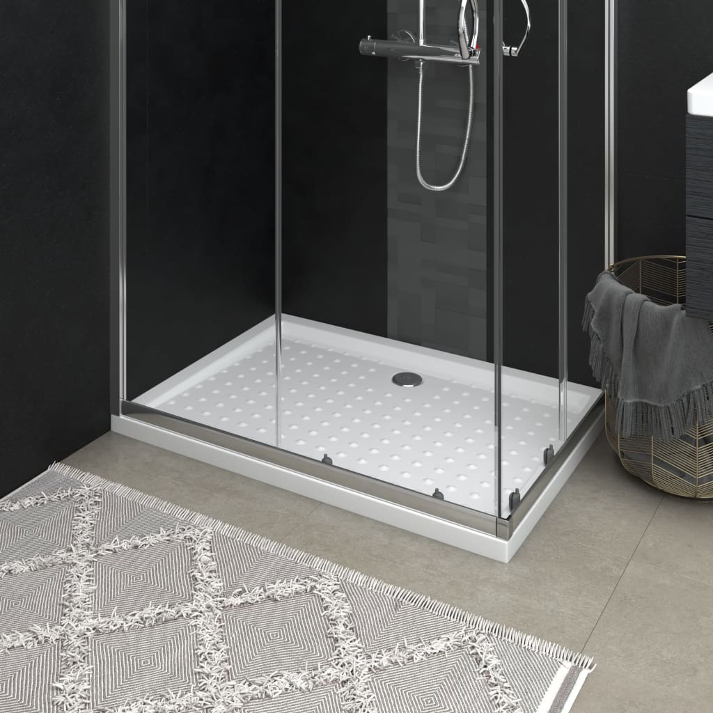 Piatto Doccia Con Superficie Puntinata Bianco 70x100x4cm In Abs - Image 4