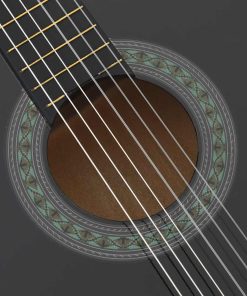 Chitarra Classica Per Principianti Nera 4/4 39" In Tiglio