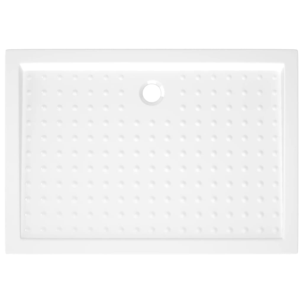 Piatto Doccia Con Superficie Puntinata Bianco 70x100x4cm In Abs