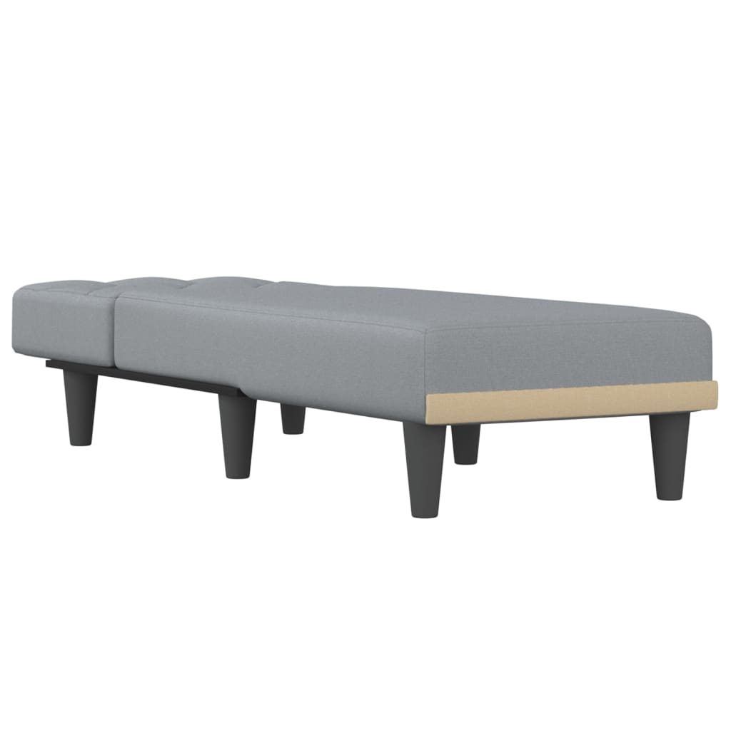Chaise Longue In Tessuto Grigio Chiaro - Image 3
