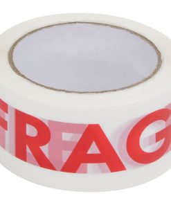 Nastro Da Imballaggio 72pz Stampa Fragile Bianco 48 Mm X 66 M