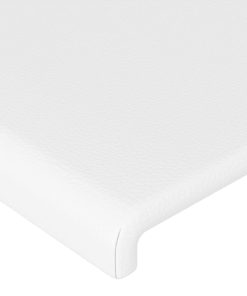 Testiera Ad Orecchio Bianca 163x16x78/88 Cm In Similpelle