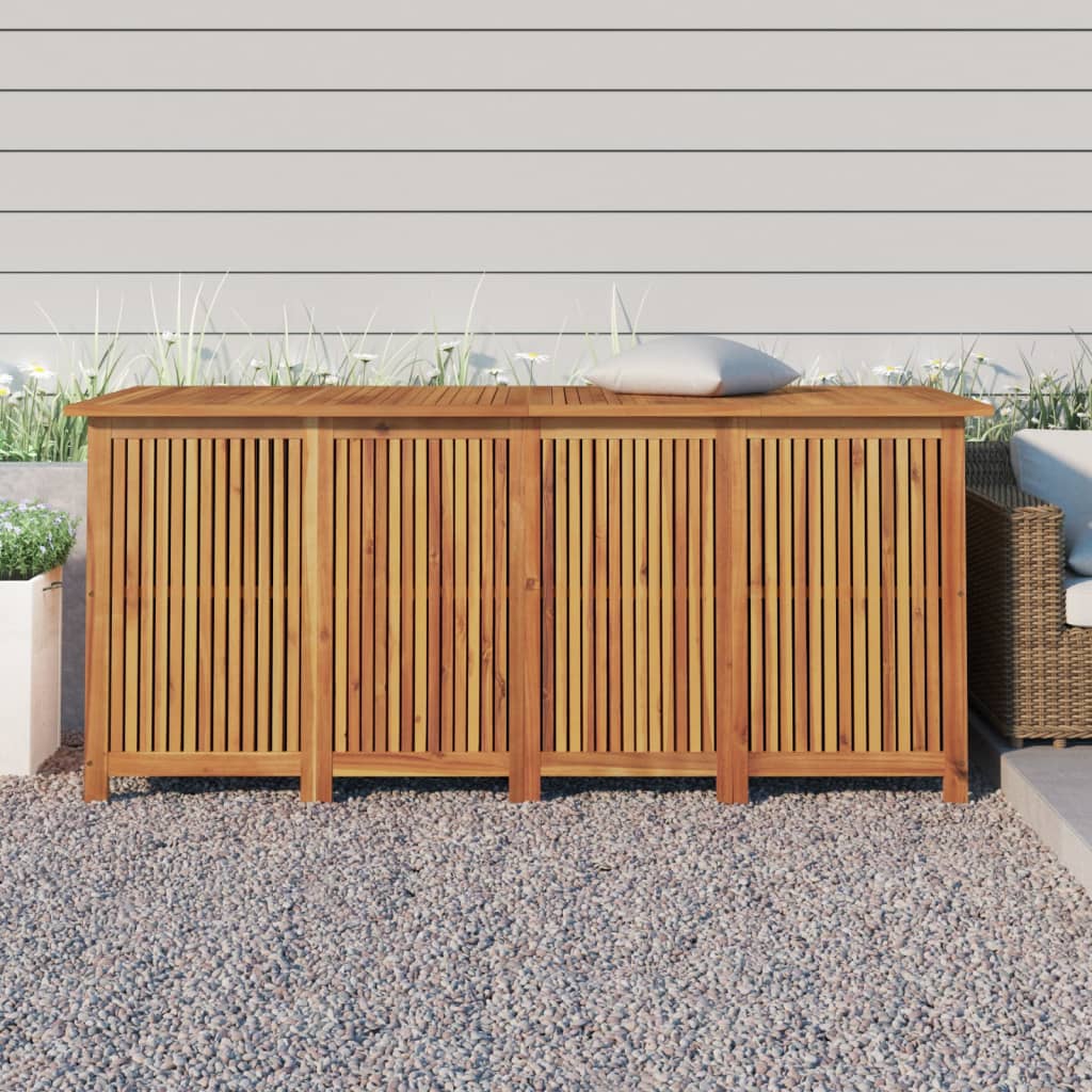 Contenitore Da Giardino 175x80x75cm In Legno Massello Di Acacia