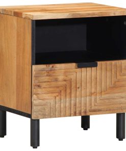 Comodino 40x33x46 Cm In Legno Massello Di Acacia