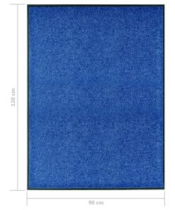 Zerbino Lavabile Blu 90x120 cm