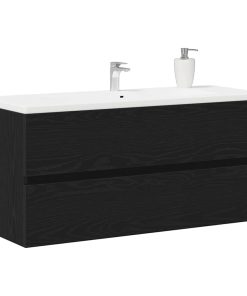 Mobile Lavabo Rovere Nero 100x38,5x45 Cm Legno Multistrato