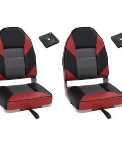 Set Sedile Da Barca Pieghevole 4 Pz Con Schienale Alto