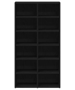Scarpiera Rovere Nero 54x34x100,5 Cm In Legno Multistrato