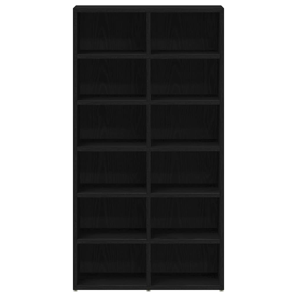 Scarpiera Rovere Nero 54x34x100,5 Cm In Legno Multistrato