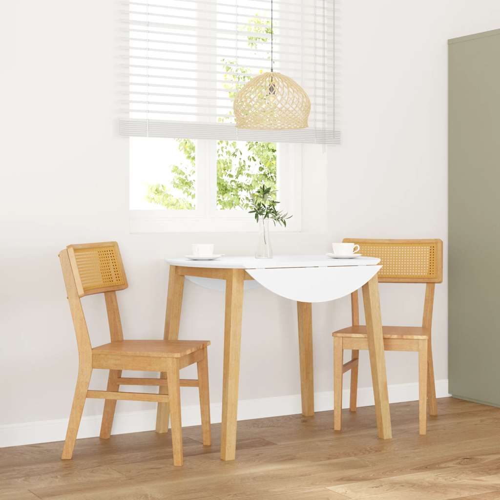 Sedie Da Pranzo 2 Pz In Legno Massello Di Hevea