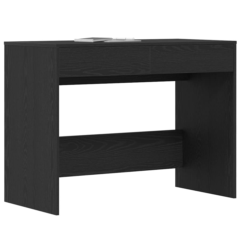 Scrivania Rovere Nero 101x50x76,5 Cm In Legno Multistrato - Image 3