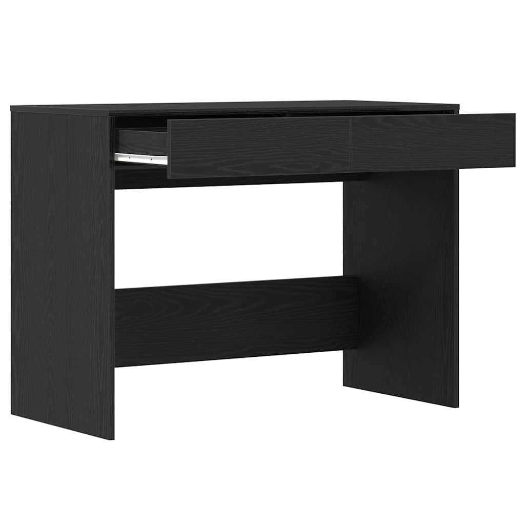 Scrivania Rovere Nero 101x50x76,5 Cm In Legno Multistrato - Image 4