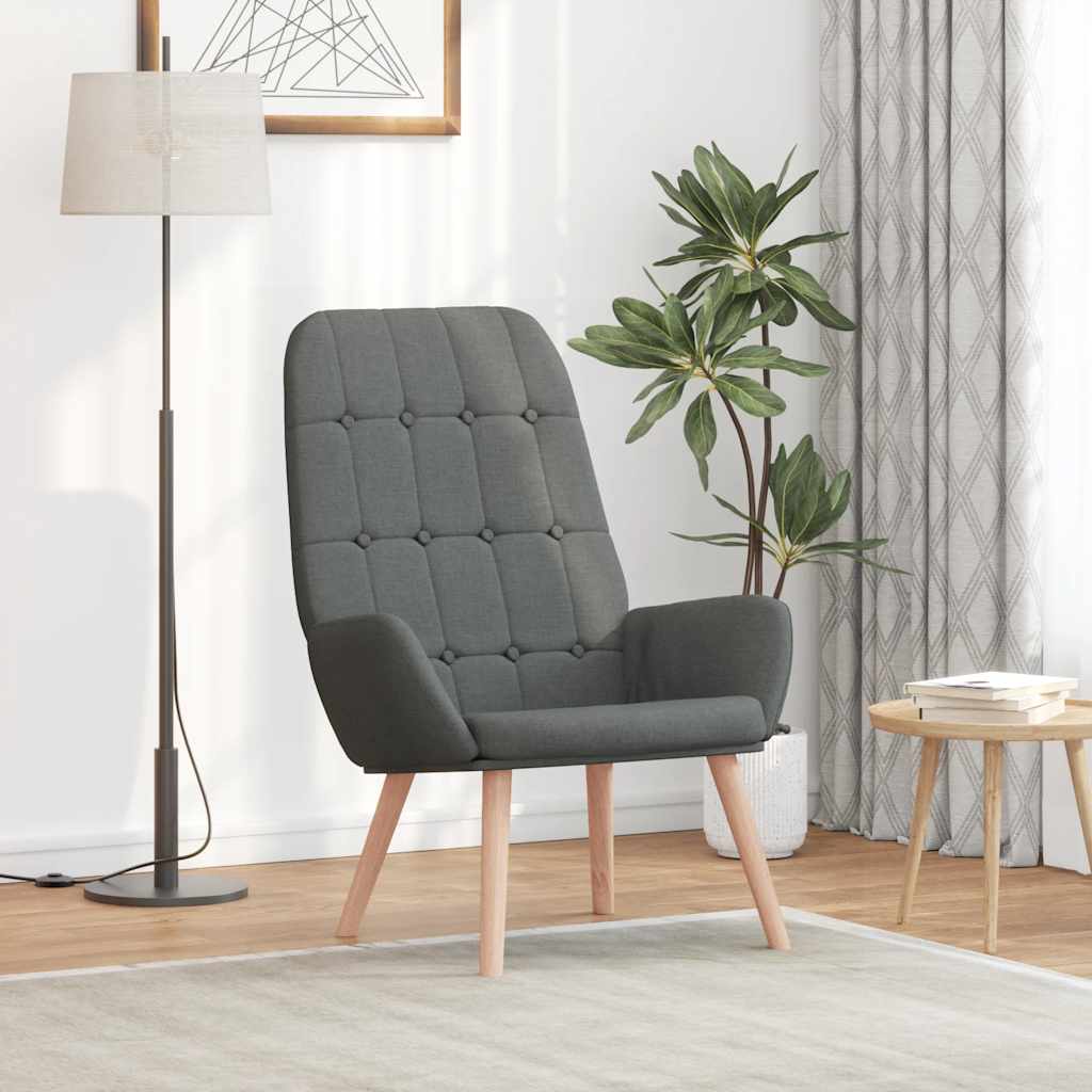 Sedia Relax Grigio Scuro In Tessuto