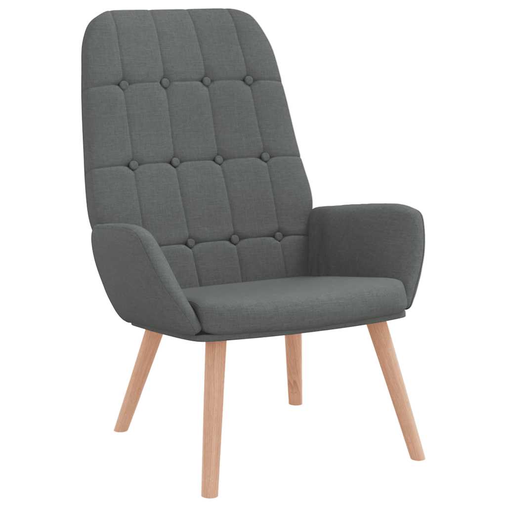 Sedia Relax Grigio Scuro In Tessuto - Image 3