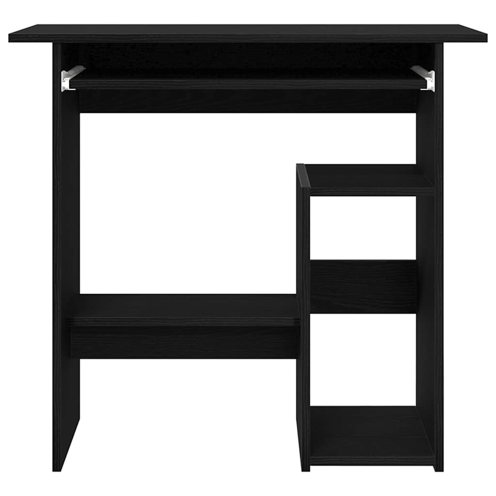 Scrivania Rovere Nero 80x45x74 Cm In Legno Multistrato - Image 6