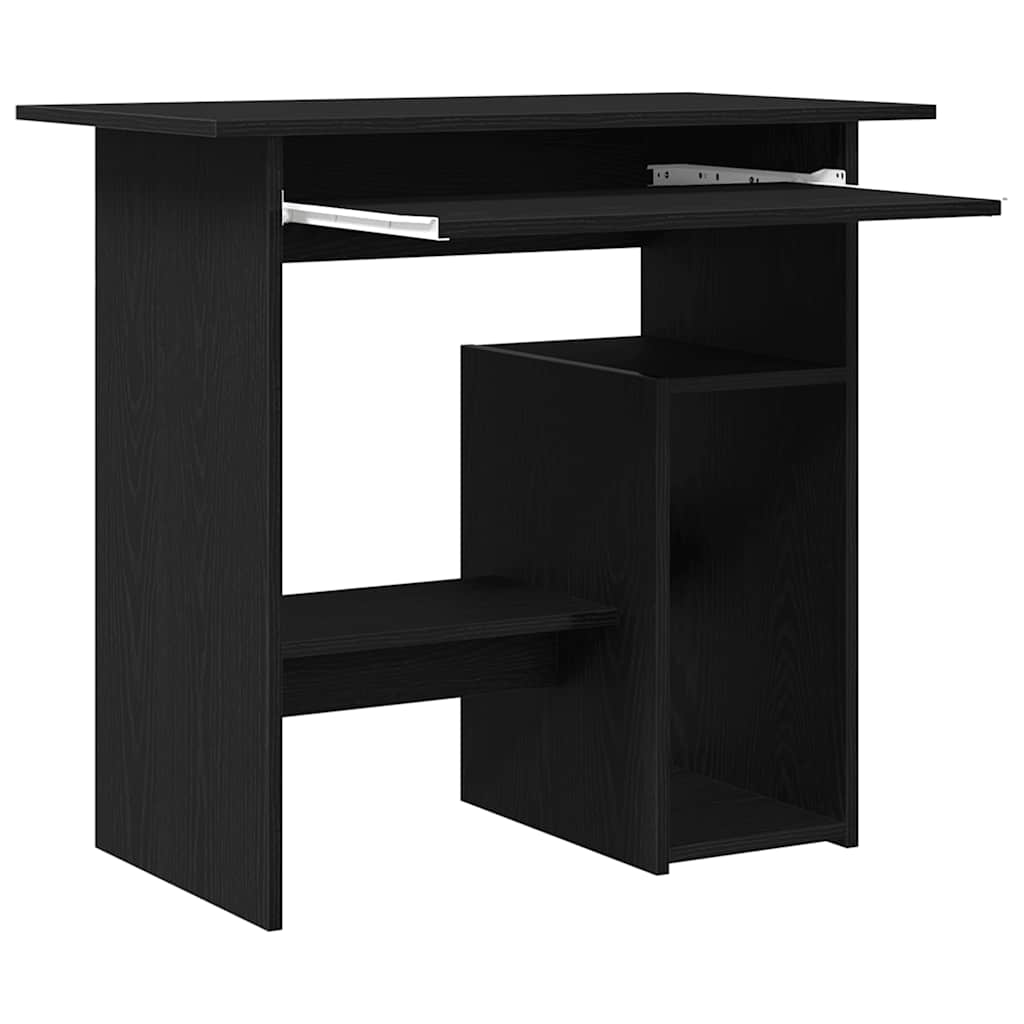Scrivania Rovere Nero 80x45x74 Cm In Legno Multistrato - Image 3
