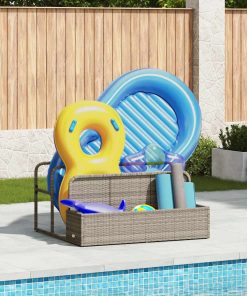 Galleggiante A Bordo Piscina Grigio Chiaro 110x100x57 cm