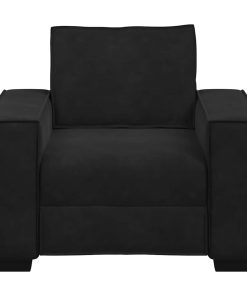 Divano Sedia Nero 60 Cm Velluto