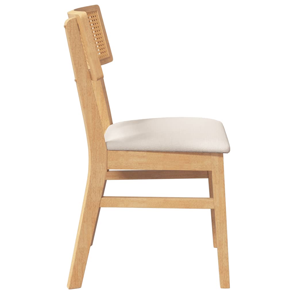 Sedie Da Pranzo Con Cuscini 2 Pz In Legno Massello Di Hevea