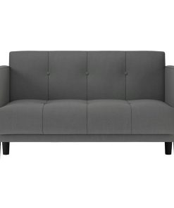 Divano Divanetto Grigio Scuro 111 Cm In Tessuto