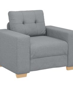 Poltrona Grigio Chiaro 60 Cm In Tessuto