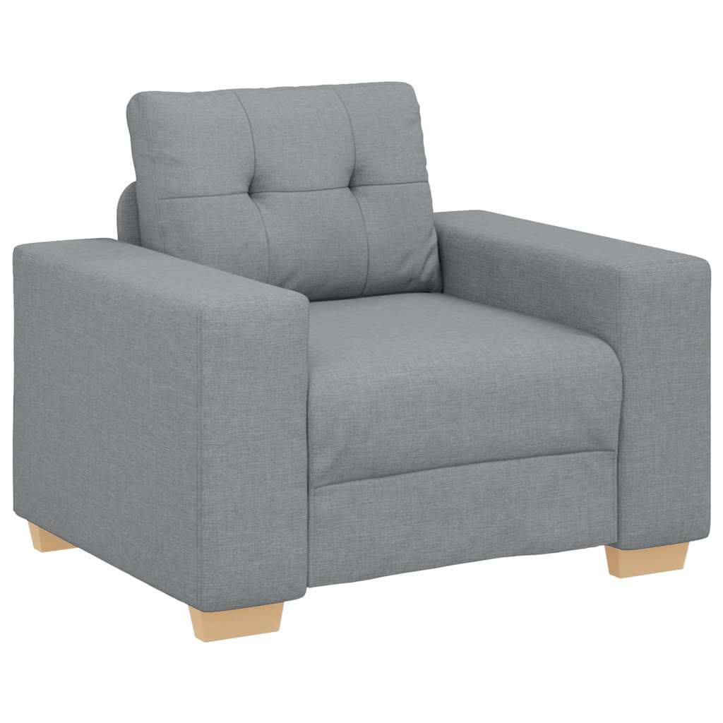 Poltrona Grigio Chiaro 60 Cm In Tessuto