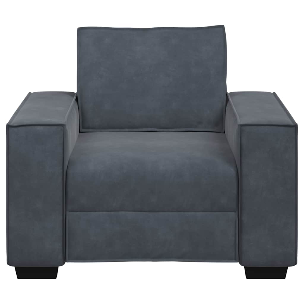 Divano Sedia Grigio Scuro 60 Cm Velluto - Image 2