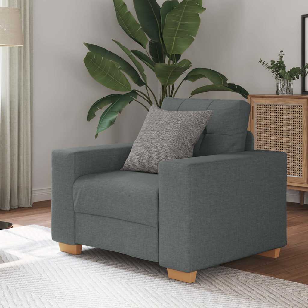 Poltrona Grigio Scuro 60 Cm In Tessuto