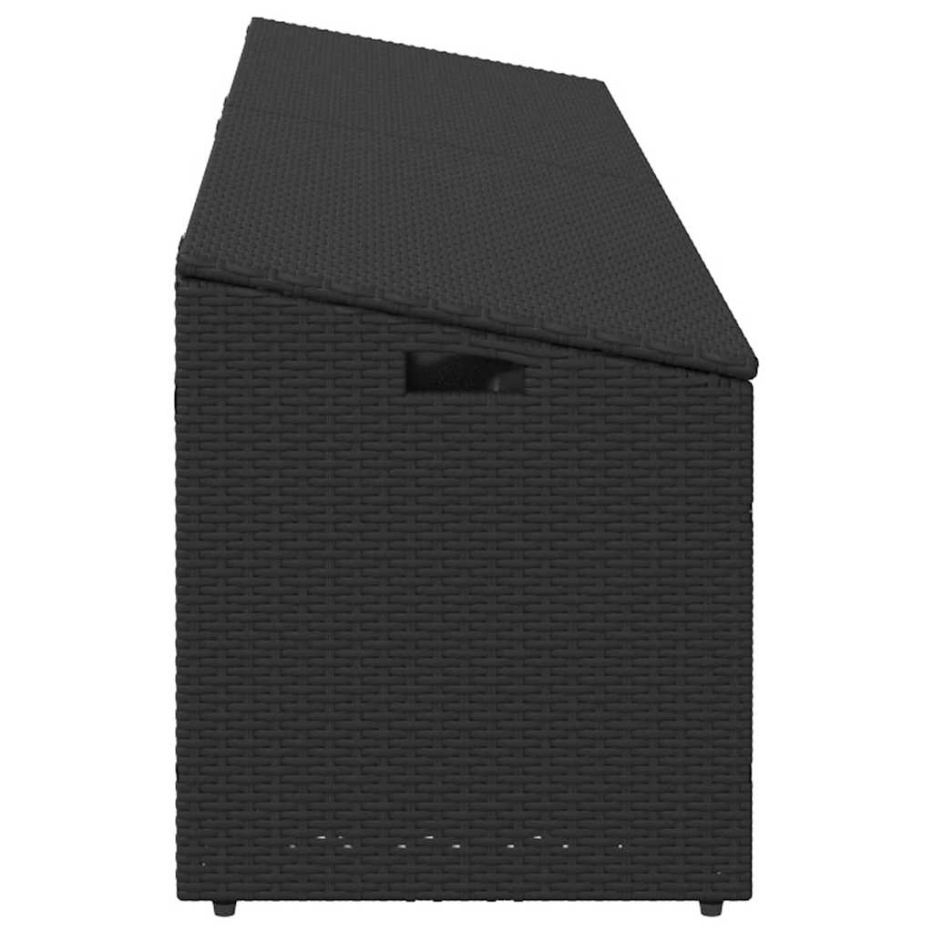 Baule Da Giardino Nero 220x50x58 Cm In Polyrattan